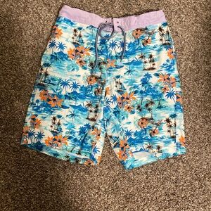 Hawaiian Print George’s Swimtrunks